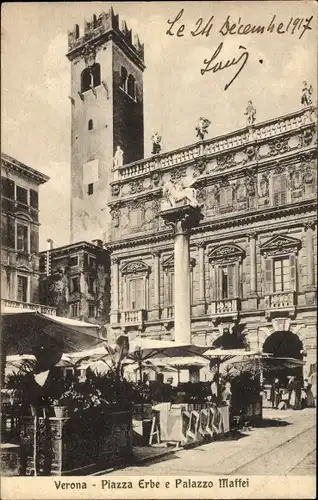 Ak Verona Veneto, Piazza Erbe, Palazzo Maffei