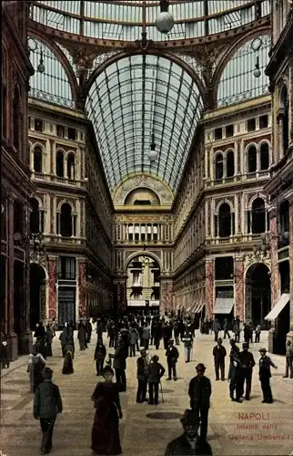 Ak Napoli Neapel Campania, Galleria Umberto I.