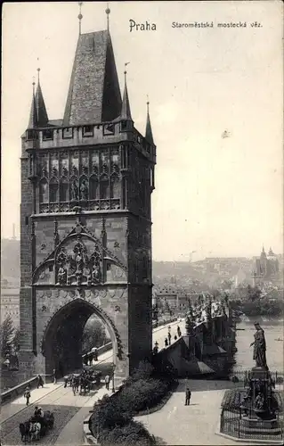 Ak Praha Prag Tschechien, Altstädter Brückenturm