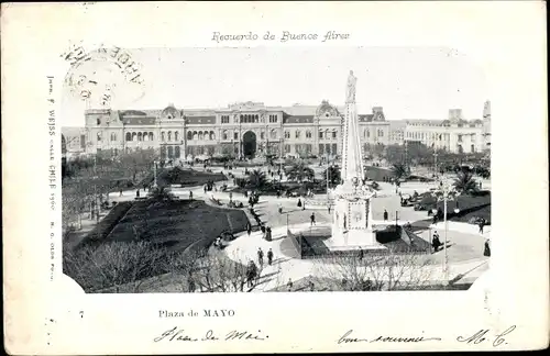 Ak Buenos Aires, Argentinien, Plaza de Mayo