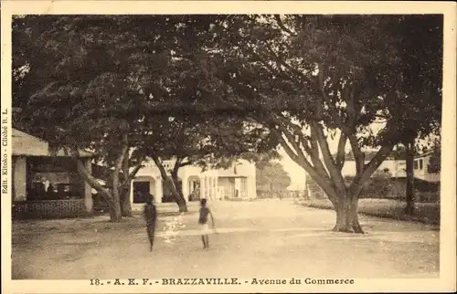 Ak Brazzaville Französisch Kongo, Avenue du Commerce