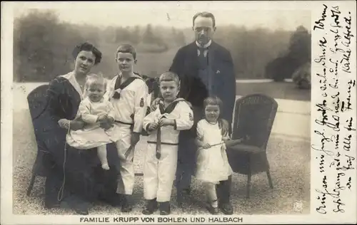 Ak Familie Krupp von Bohlen und Halbach, Kinder