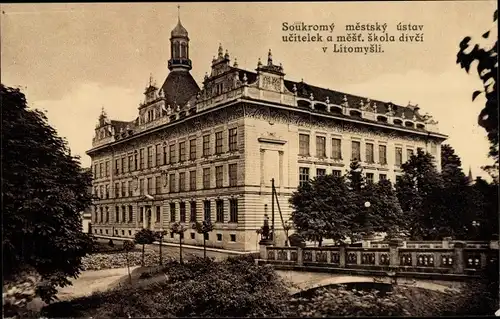 Ak Litomyšl Leitomischl Region Pardubice, Mädchenschule