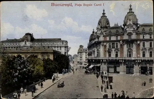 Ak București Bukarest Rumänien, Piata Regele Carol I