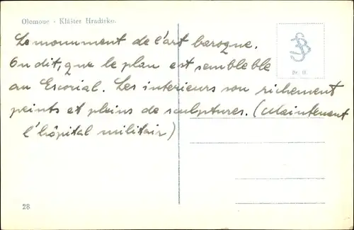 Ak Olomouc Olmütz Stadt, Kloster Hradisch