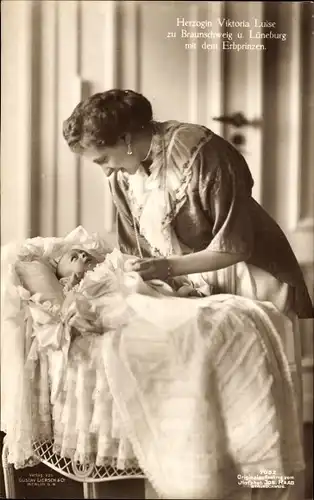 Ak Prinzessin Victoria Luise von Preußen, Herzogin zu Braunschweig, Erbprinz, Liersch 7052