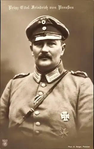 Ak Eitel Friedrich Prinz von Preußen, Portrait in Uniform, NPG 5012