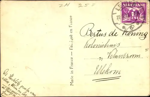 Ak Grüße aus, Mann fährt Rad, Radfahrer, See, Stiefmütterchen