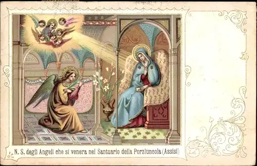 Ak Assisi Umbria, N.S. degli Angeli che si venera nel Santuario della Porziuncola