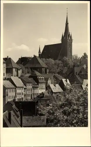 Foto Ak Leisnig in Sachsen, Stadtbild mit Kirche