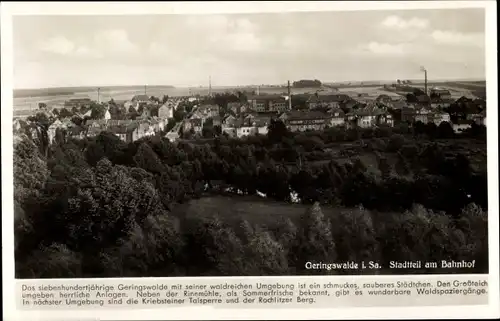 Ak Geringswalde Sachsen, Stadtteil am Bahnhof