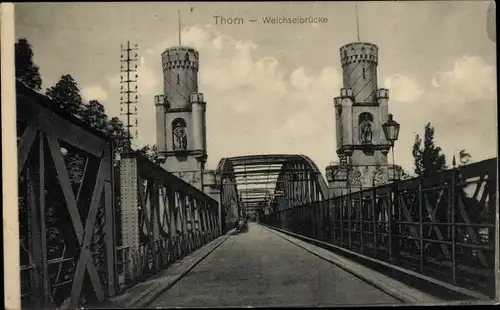 Ak Toruń Thorn Westpreußen, Weichselbrücke