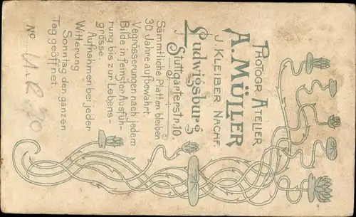 CdV Deutscher Soldat in Uniform, Portrait, Ulanen Regiment 20, Epauletten, Schützenschnur