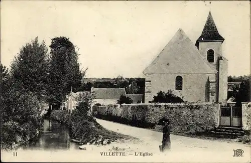 Ak Villette Yvelines, Kirche