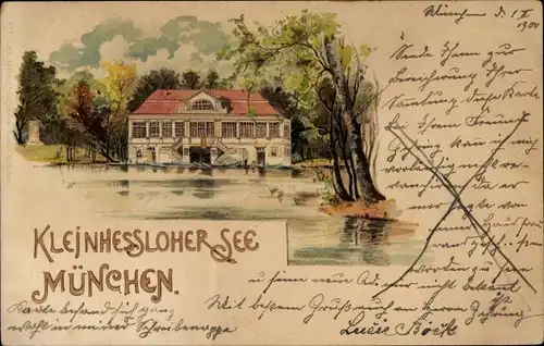 Litho München Bayern, Kleinhesseloher See