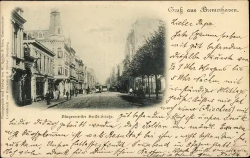Ak Bremerhaven, Bürgermeister Smidt-Straße