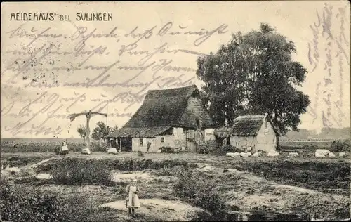 Ak Scholen in Niedersachsen, Heidehaus