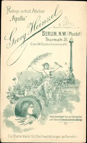 CdV Berlin Tiergarten Moabit, Portrait einer Frau