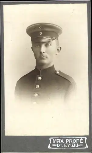 CdV Iława Deutsch Eylau Ostpreußen, Deutscher Soldat in Uniform, Portrait