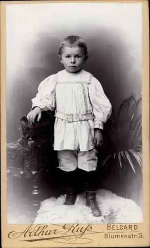 CdV Bialogard Belgard Pommern, Portrait von einem Jungen, Kinderportrait