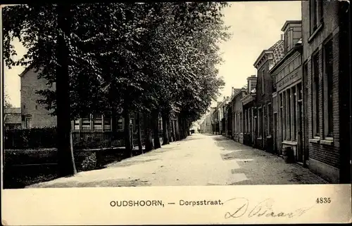 Ak Oudshoorn Südholland Niederlande, Dorfstraße
