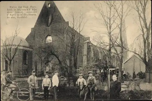 Ak Alphen aan den Rijn Südholland, Ned. Herv. Kerk, Ruine