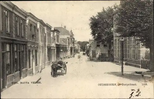 Ak Oudshoorn Südholland Niederlande, Dorfstraße