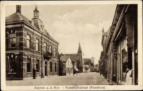 Ak Alphen aan den Rijn Südholland, Radhausstraße, Radhaus