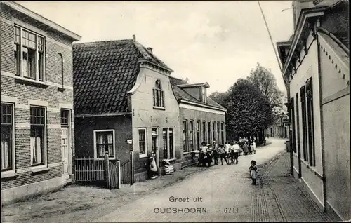 Ak Oudshoorn Südholland Niederlande, Straßenpartie