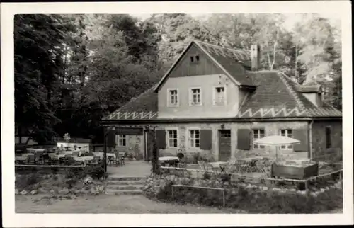 Ak Schmannewitz Dahlen in Sachsen, Waldgaststätte Hospitalhütte