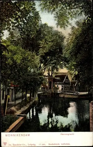 Ak Monnikendam Waterland Nordholland Niederlande, Heerengracht