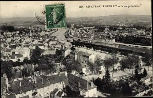 Ak Château Thierry Aisne, Gesamtansicht