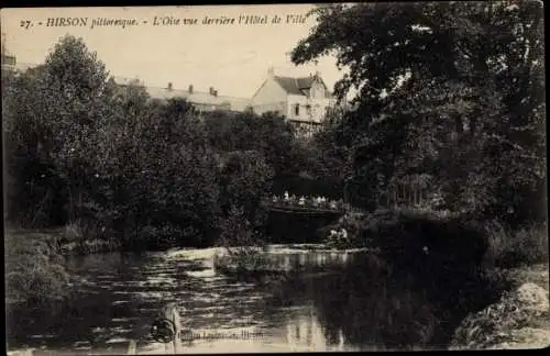 Ak Hirson Aisne, L’Oise, Rathaus