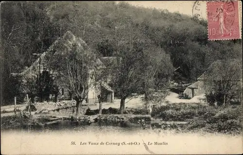 Ak Les Vaux de Cernay Yvelines, Le Moulin