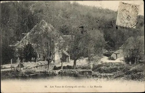 Ak Les Vaux de Cernay Yvelines, Le Moulin