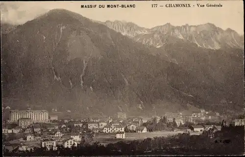 Ak Chamonix Mont Blanc Haute Savoie, Gesamtansicht