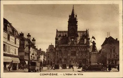 Ak Compiègne Oise, Rathaus