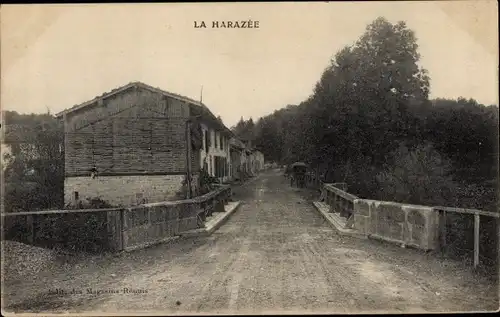 Ak La Harazée Vienne le Château Marne, Straßenpartie