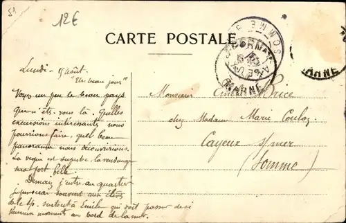 Ak Épernay Marne, Arbeit am Weinstock, Die Ernte