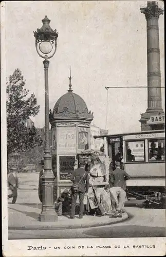 Ak Paris IV., Eine Ecke der Place de la Bastille