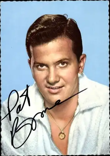 Ak Schauspieler Pat Boone, Portrait, Autogramm