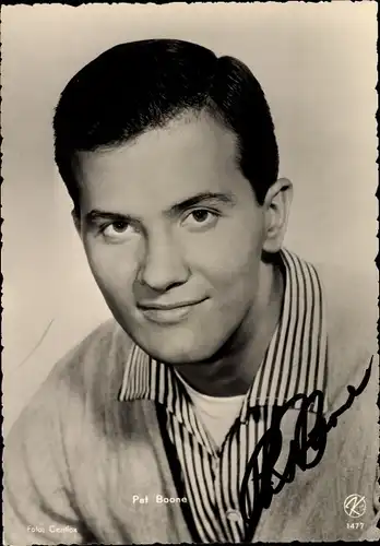 Ak Schauspieler Pat Boone, Portrait, Autogramm