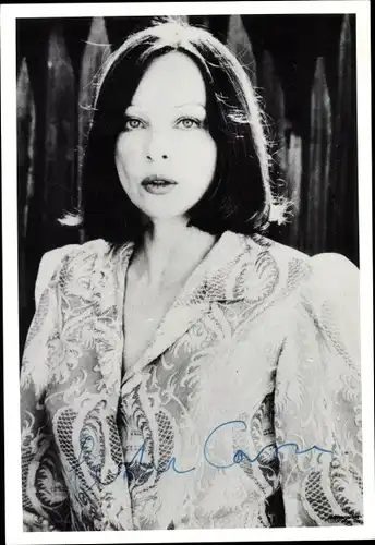 Foto Schauspielerin Leslie Caron, Portrait, Autogramm