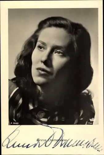 Ak Schauspielerin Anna Dammann, Portrait, Film Foto Verlag A 3440/1, Autogramm