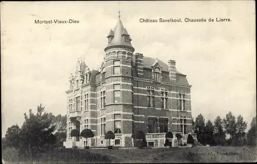 Ak Mortsel Flandern Antwerpen, Chateau Savelkoul, Chaussee de Ierre