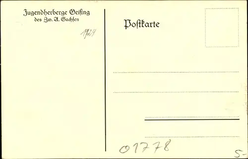 Künstler Ak Geising Altenberg Erzgebirge, Jugendherberge