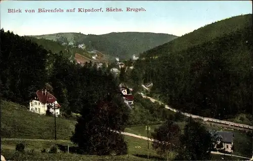 Ak Kipsdorf Altenberg im Erzgebirge, Blick von Bärenfels aus