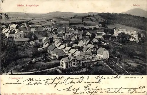 Ak Lauenstein Altenberg im Erzgebirge, Panorama, Geising