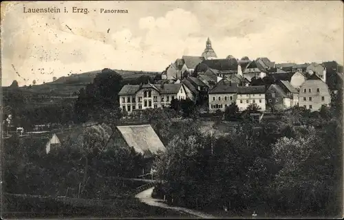 Ak Lauenstein Altenberg im Erzgebirge, Panorama