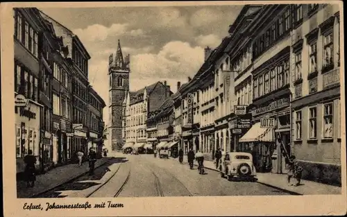 Ak Erfurt in Thüringen, Johannesstraße, Turm